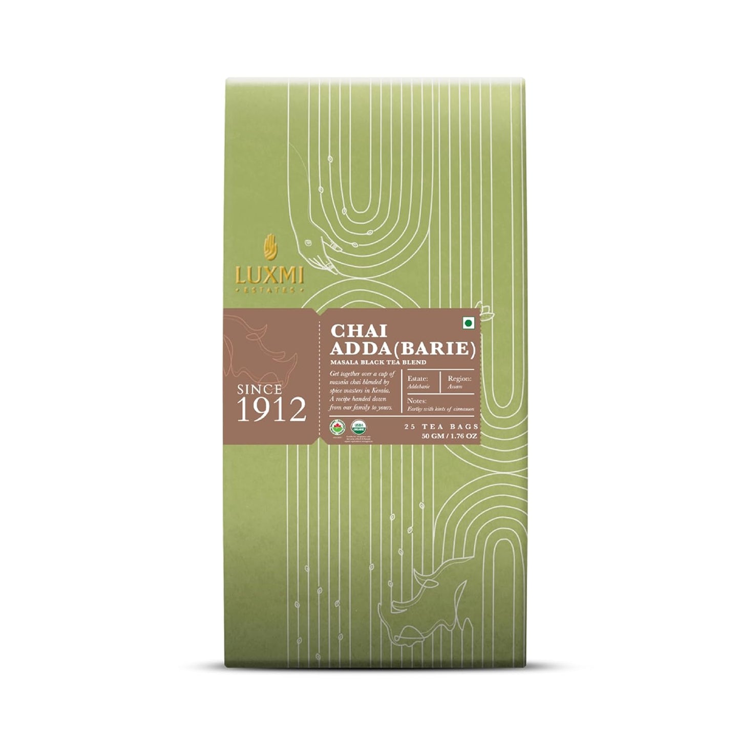 Luxmi Estates Masala Chai 25 Tea Bags - 50 gms