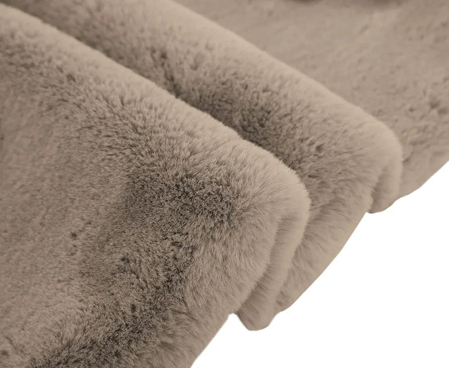 Luxe Home International Ruffle Floor Rug 4 X 6 Ft Colour Taupe