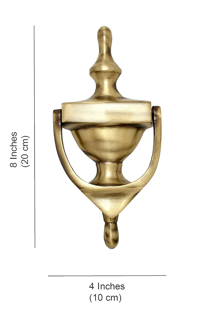 Two Moustaches Georgian Design 8" Oval Brass Door Knocker