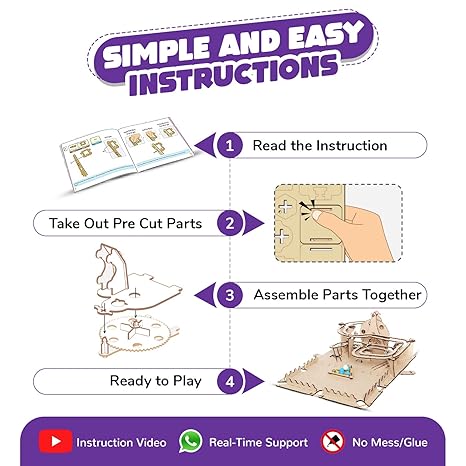 Smartivity Roller Coaster Marble Run Stem Diy Kit for Kids Best Birthday Educational Construction Activity Game