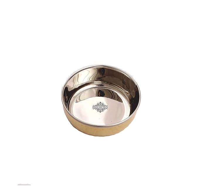 Indian Art Villa Art Villa Brass Steel Katori Bowl | 145 ml