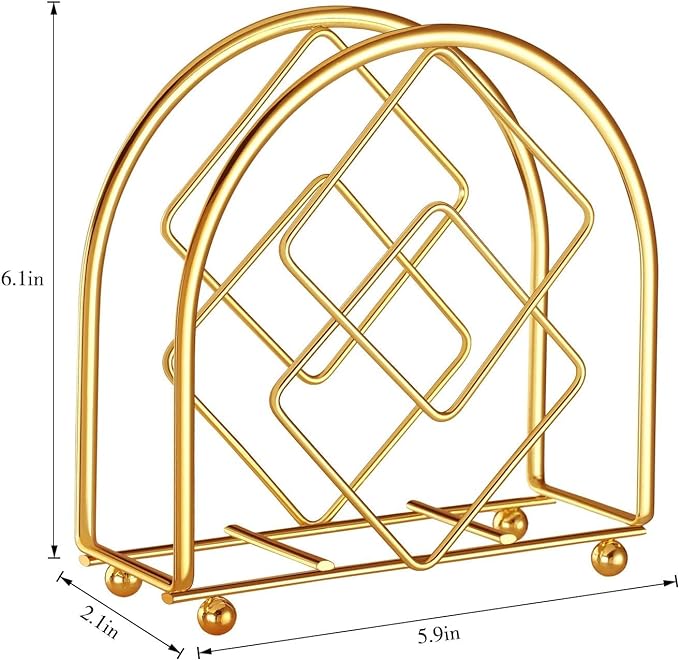 CentraLit Napkin Holder for Dining Table Decor Freestanding Metal Paper Holder for Kitchen Countertop Heavy Duty Napkin
