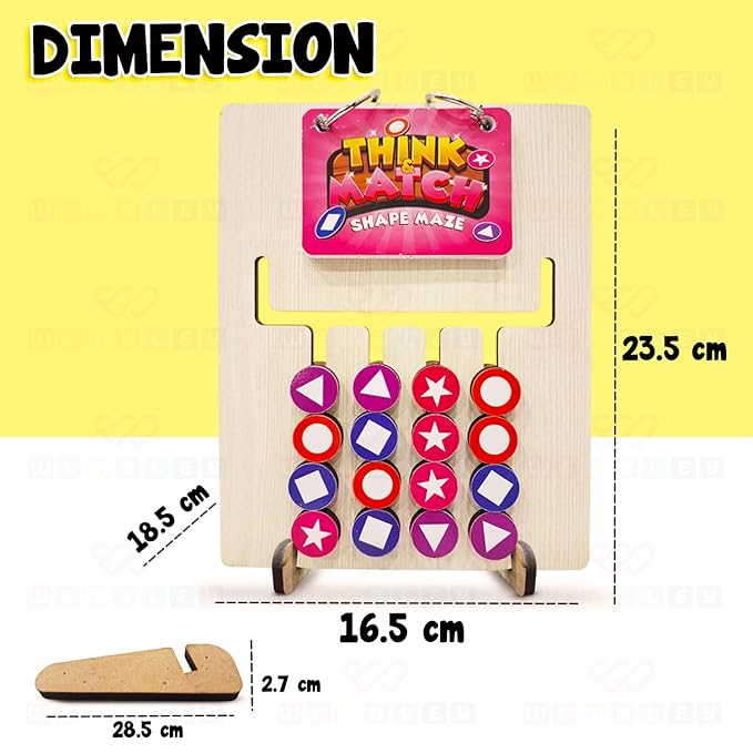 Wembley Multicolor Slide Puzzle Montesori Slide Puzzle Game Toys 2 in 1 Color & Pattern Matching