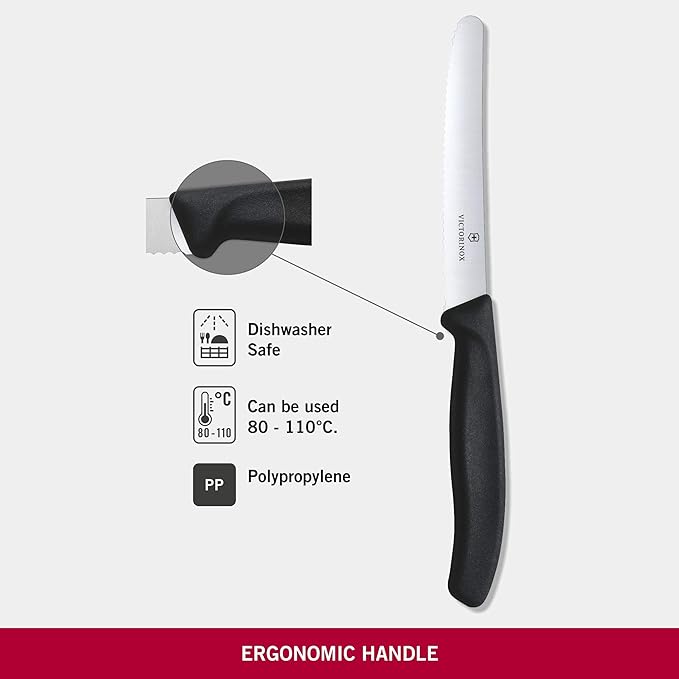 Victorinox Swiss Made Stainless Steel Swiss Classic Paring Knife 11 cm Serrated Edge 6.7833