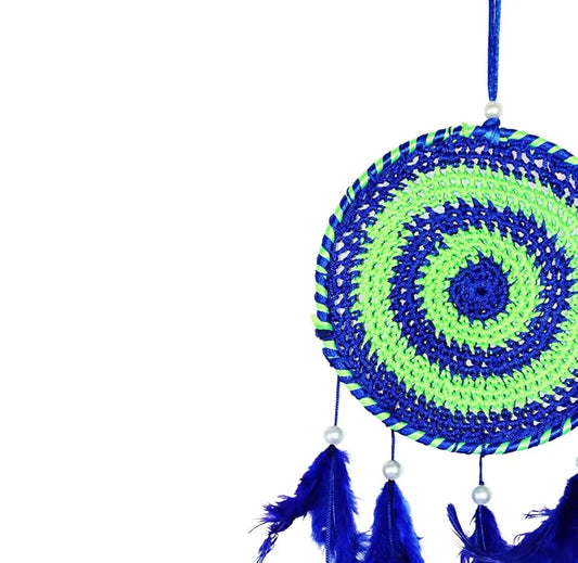 Wind Chime 5 Bell Dream Catcher Blue Small