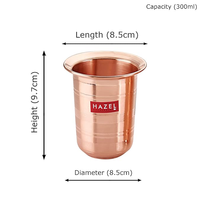 Hazel Milky Copper Glass Tumbler 300 ml