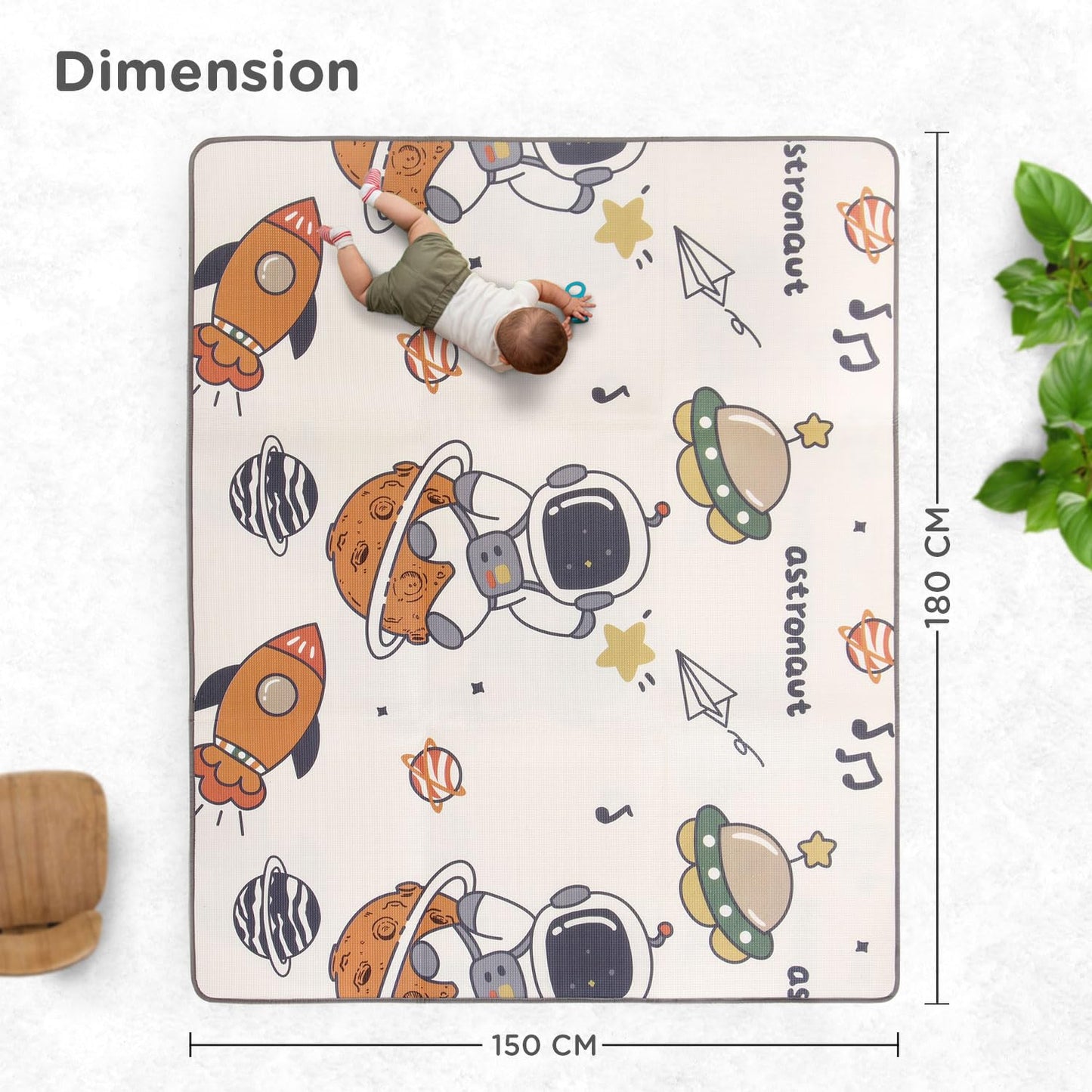 Play Nation Premium Double Sided Waterproof Play Mat for Babies 0 to 2 Years