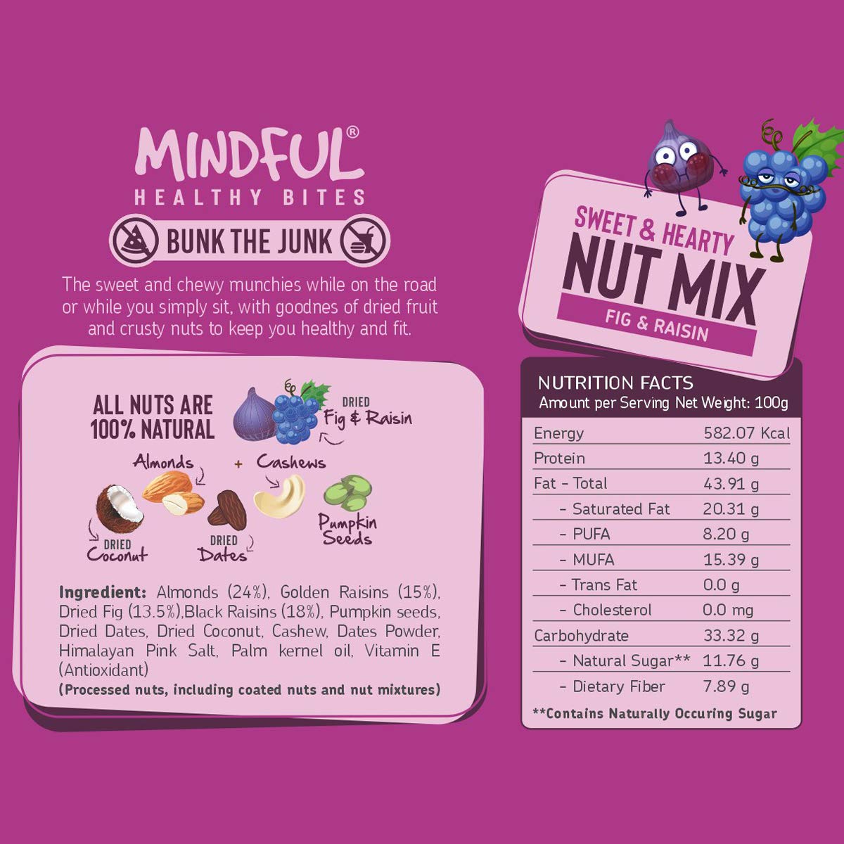Eat Anytime Mindful Healthy Sweet Hearty Nuts Mix - 200 gm