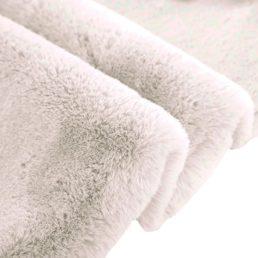 Luxe Home International Rectangular Bath Mat Super Soft Anti Skid Rabbit Fur Bathroom Mats Rug Colour Skin