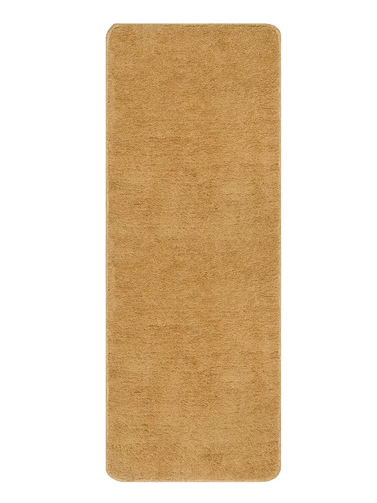 Saral Home Solid Neo Shaggy Yarn Durable & Washable Multipurpose Runner Colour Gold