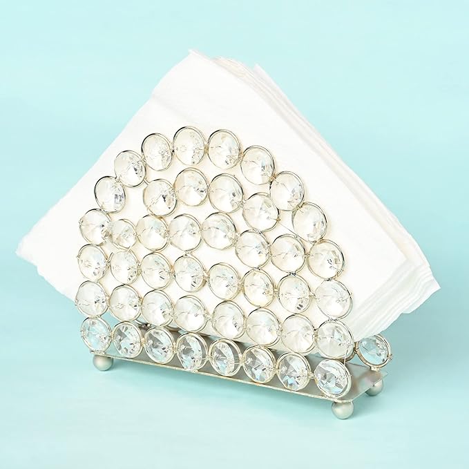 Centralit Crystal Napkin Paper Holder Facial Tissues Napkin Organizer Mails Letters