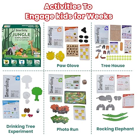 Smartivity Jungle Explorer Activity Kit for 5 in 1 Activities Tree House Science Experiment