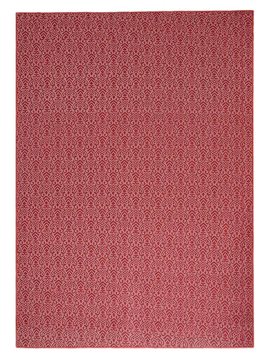 Saral Home Cotton Damask Design Jacquard Yarn Anti-Skid Carpet