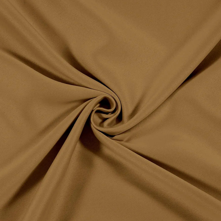 Cloth Fusion Blackout Door Curtains 8 Feet Long Set of 2 Mustard Colour
