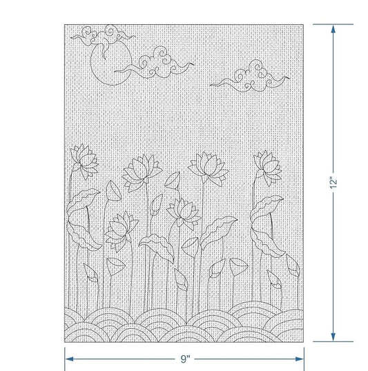 Hobby India Self Painting Beautiful Pichwai Flower Canvas | Pre-designed Canvas Board for Best Gift Adults & Artist