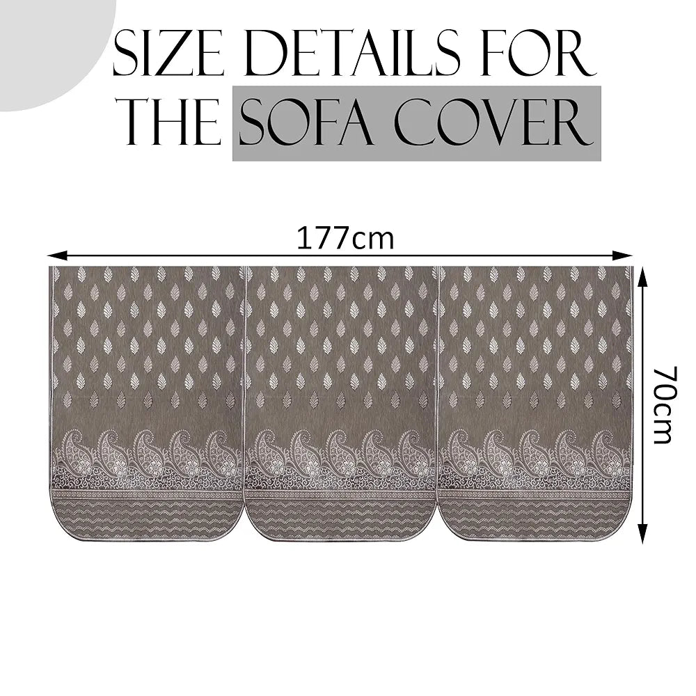 Kuber Industries Set of 6 Durable 3 Seater Sofa Covers Carry Vento Mousse