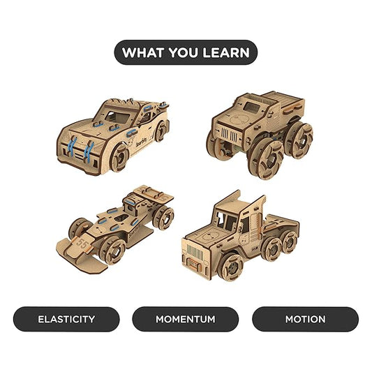 Smartivity Stem 4 Torque Busters Mega Cars Pack Stem Educational Diy Fun Toys