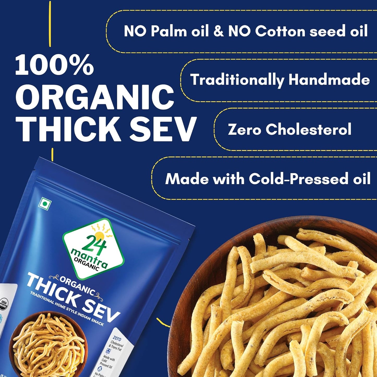 24 Mantra Organic Thick Sev - 150 gms