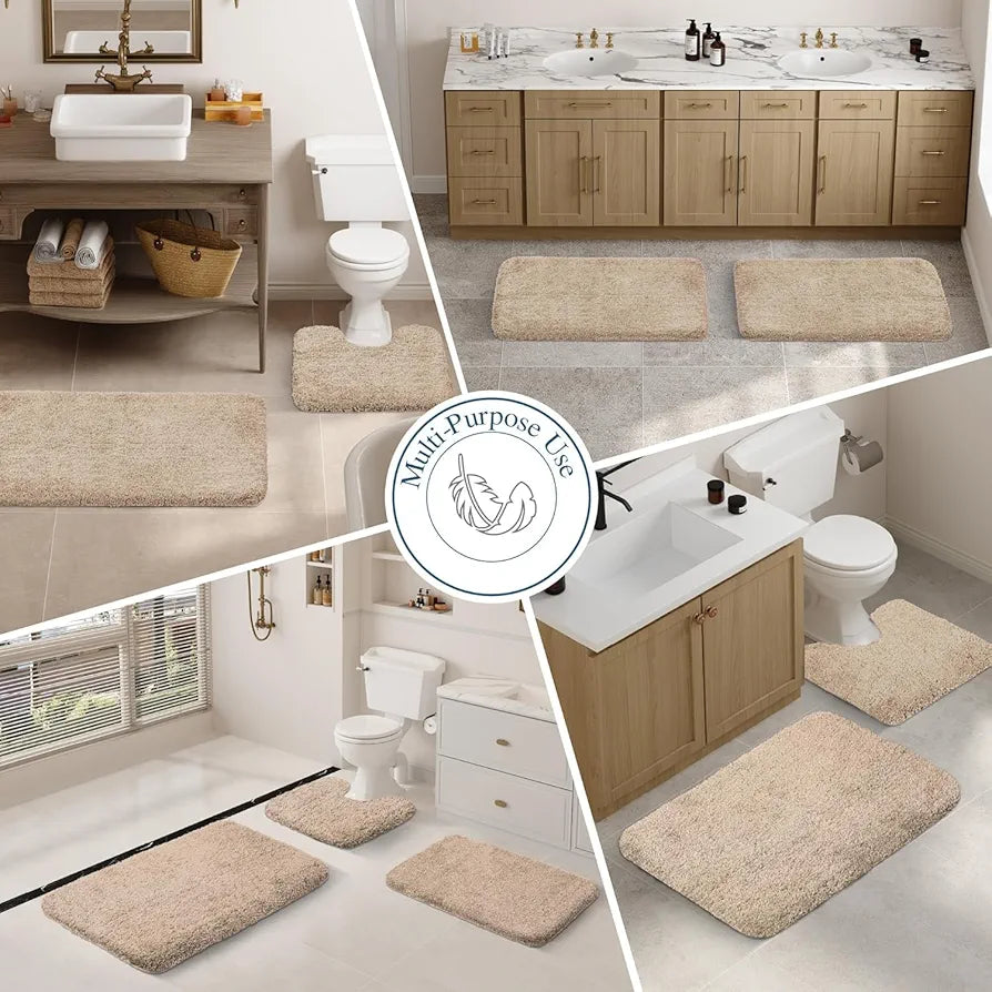 Ishro Home Premium Fuzzy Shag Carpet for Hall Rugs for Living Room Carpets for Living Room Colour Elegant Beige
