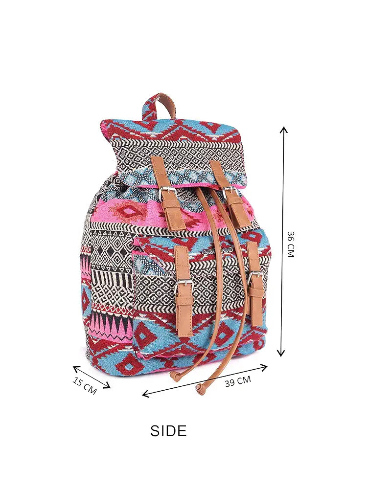 Astrid Canvas Girls Backpack Medium Size Colour: Multicolour