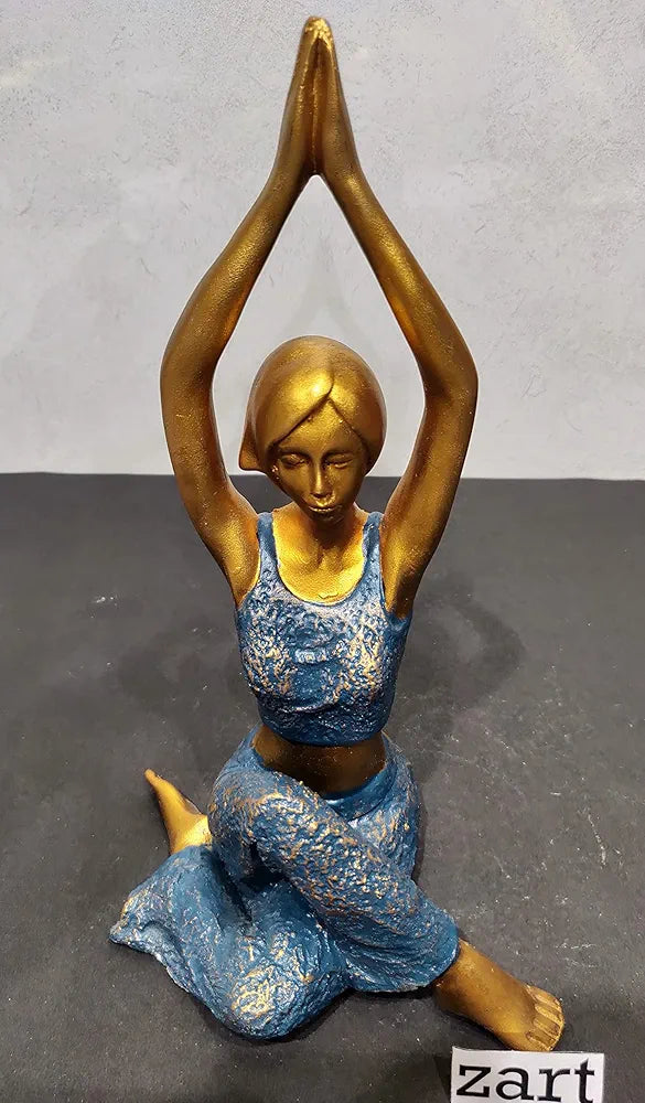 Zart Resin Lady Yoga Poses Showpiece for Home Decor Showpiece