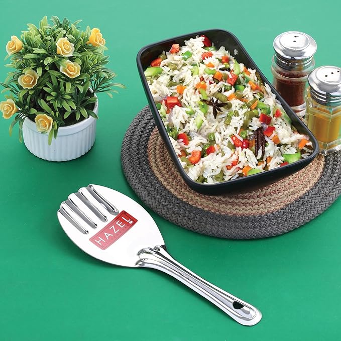 Hazel Stainless Steel Rice Panja Paddle Scooper Spatula Server Kitchen Utensils