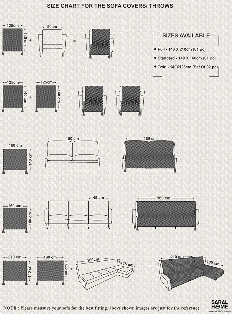 Saral Home Easy Living Polyester & Polyester Blend Striped Soft Decorative Viscose Chenille Sofa Covers/throwcolour Gold