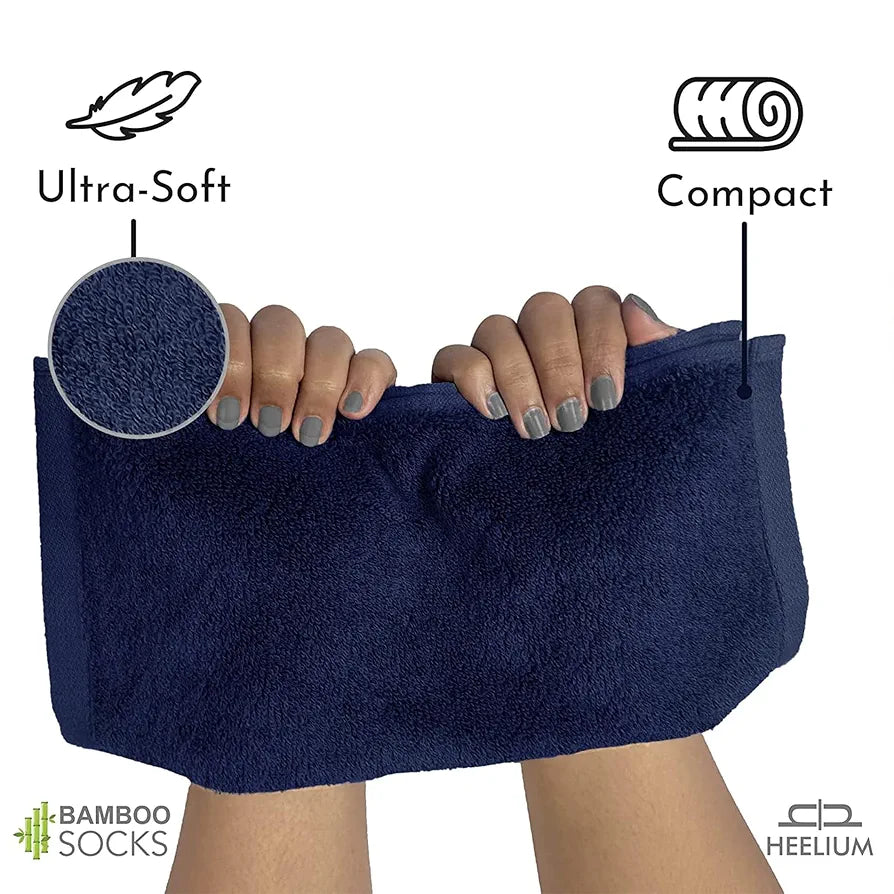 Heelium Bamboo Face Towel Ultra Absorbent & Odour-Free 3X Softer Than Cotton Towels