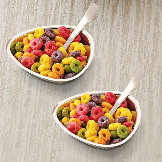 Hazel Stainless Steel Serving Bowls Set With Spoon Serving Bowls For Snacks