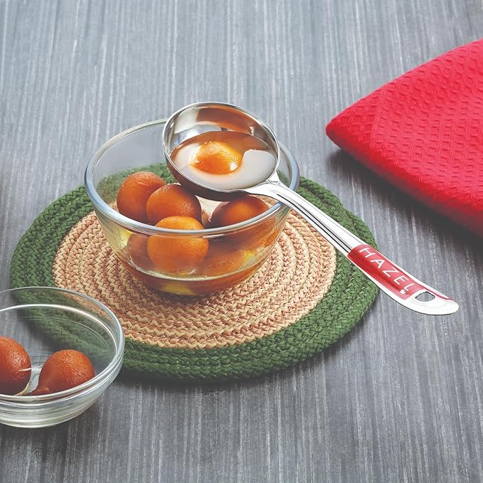 Hazel Stainless Steel Round Serving Ladle Laddle Spoodle Spoon 7.3 cm Dia