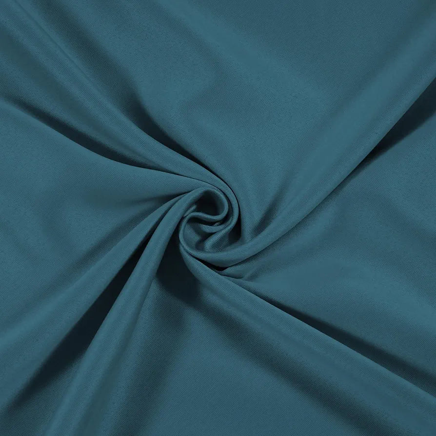 Cloth Fusion Blackout Window Curtains 5 Feet Long Set of 2 Room Darkening Blackout Prussian Blue