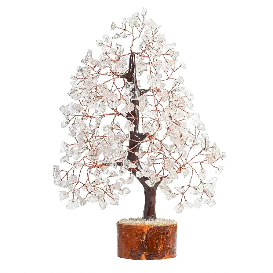 HindCraft Clear Quartz Crystal Tree Copper Wire 10-12 inch