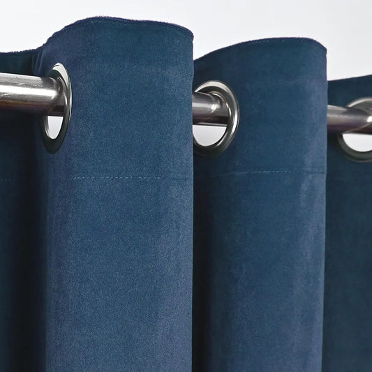 Divine Casa Velvet Blackout Curtain 5 Feet Premium Thermal Insulated & Noise Reducing Room Darkening Window Panel for Home & Office (Pack of 1)