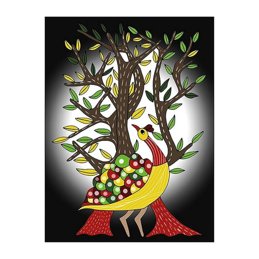 Hobby India Self Painting Beautiful Birds Canvas | Pre-designed Canvas Board for Best Gift Adults & Artis
