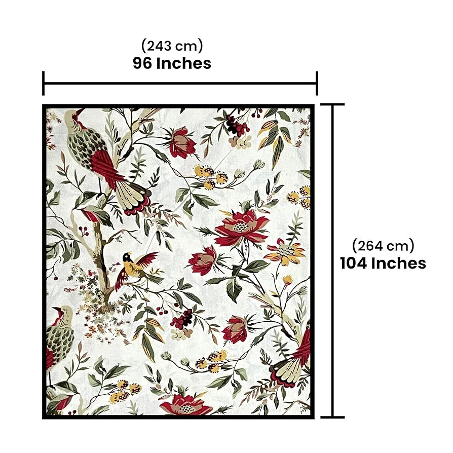 Sajavat Home 100% Pure Cotton King Size Bedsheet Set with 2 Pillow Covers Colour Flamingo Floral