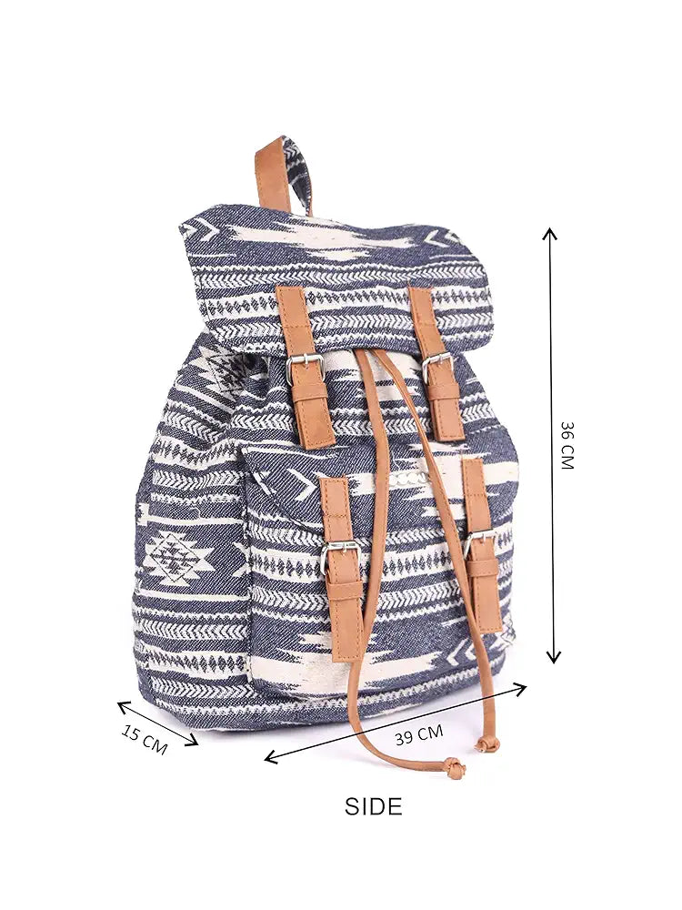 Astrid Canvas Girls Backpack Medium Size Colour Black