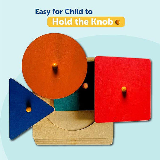 Mini Leaves Montesoori Baby Toys Puzzles Colorful Multiple Shape Puzzles Toys for Kids Old Toddlers | 4 Pieces