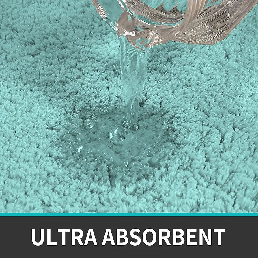 Luxe Home International Microfiber Runner Super Soft Non Slip Vegas Rugs For Bedroom 2X5 Ft Colour Aqua