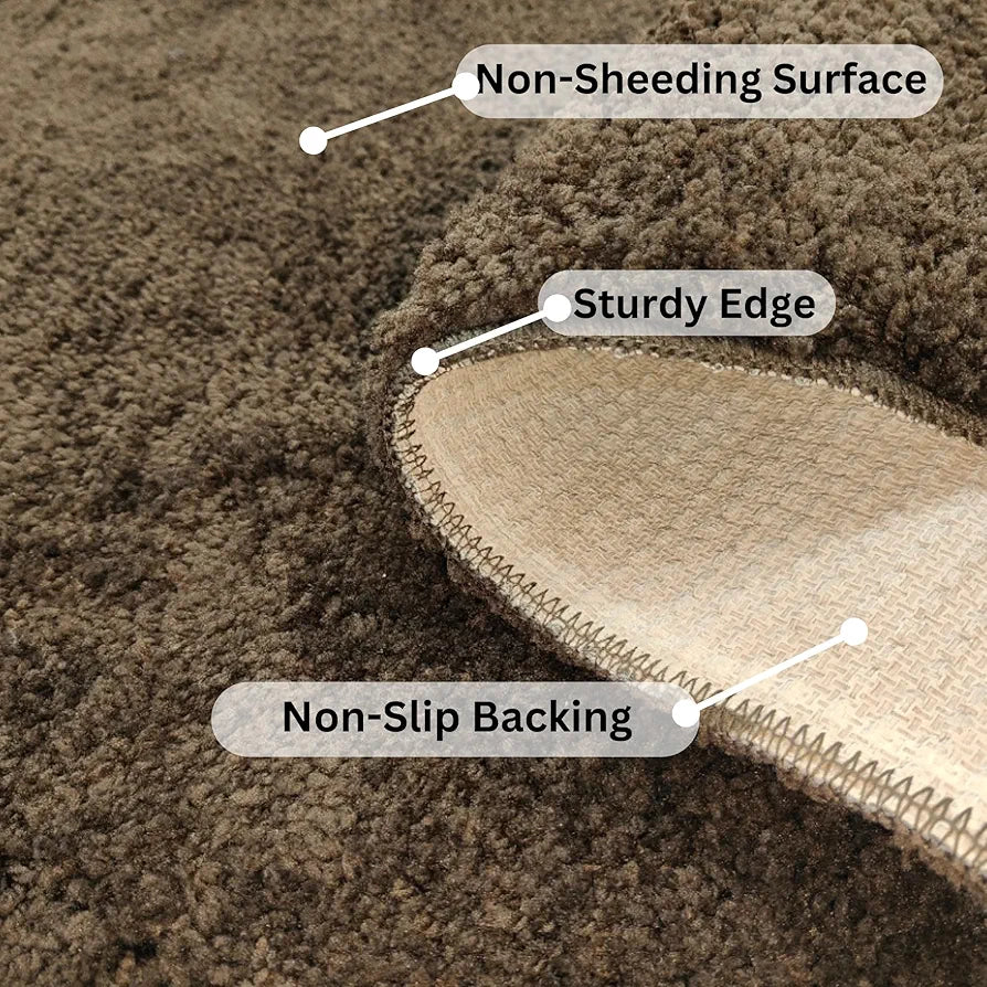 Ishro Home Premium Fuzzy Shag Carpet For Hall Rugs For Living Room Carpets For Living Room Colour Classic Brown 5x7 Fts