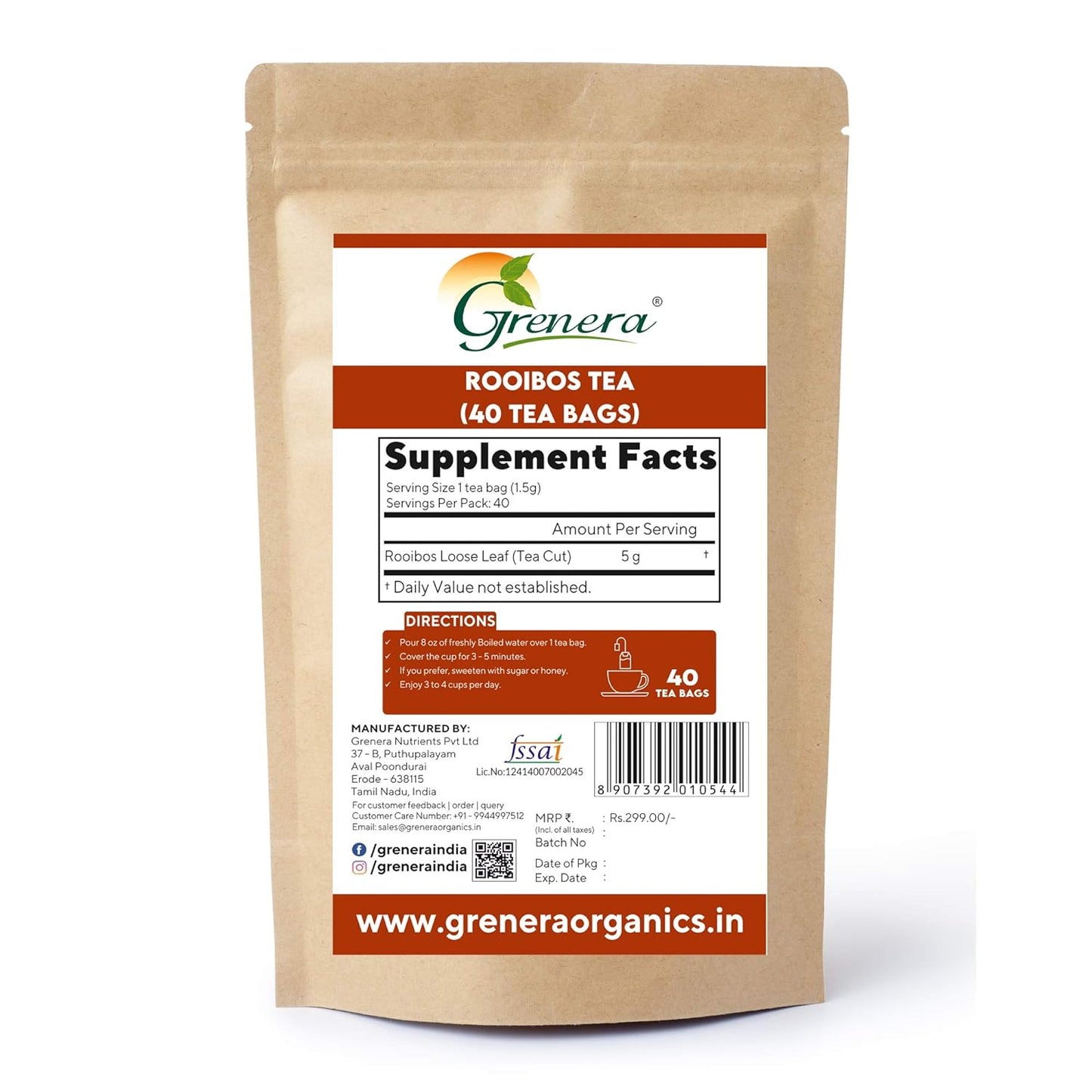 Grenera Rooibos - 40 Tea Bags