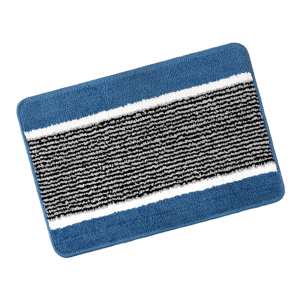 Kuber Industries Anti-Skid Water-Absorbent Door Mats for Home Micro Wings Lining Sky Blue