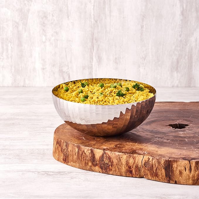 Arttdinox Stainless Steel Serving Bowl Stainless Steel Serving Dish Large Dining Table Bowl