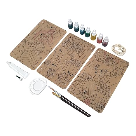Funskool Handycrafts Glass Painting Deluxe Arts and Crafts Kit Create a Colourful Wall Hanging