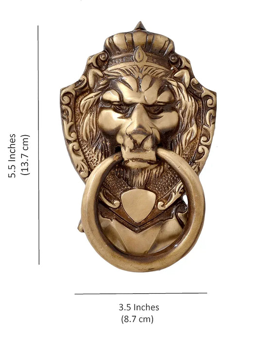 Two Moustaches Victorian Brass Door Knocker Lion Door Knocker