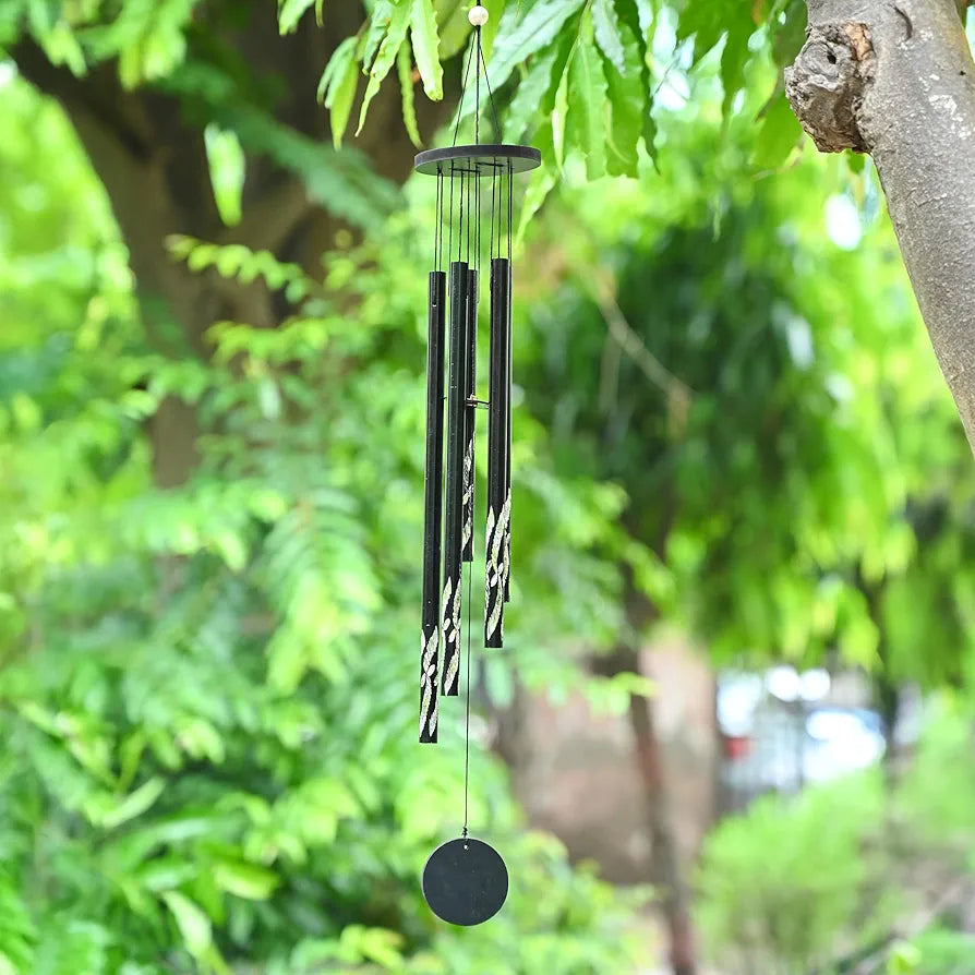 Wind Chimes for Home Décor Hanging Bells Black Wind Chime -002