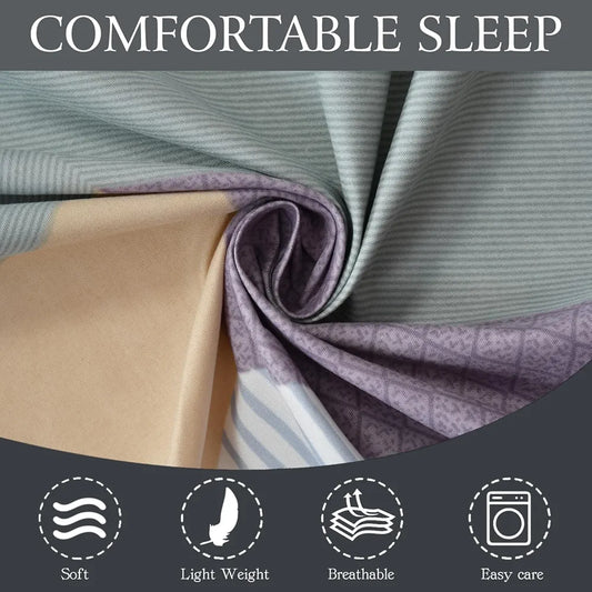 Fresh From Loom Soft Microfiber Fitted Floral Bedsheet King Size Bed With Two Pillow Cover Elastic Fitted 144 Tc Blue Grey