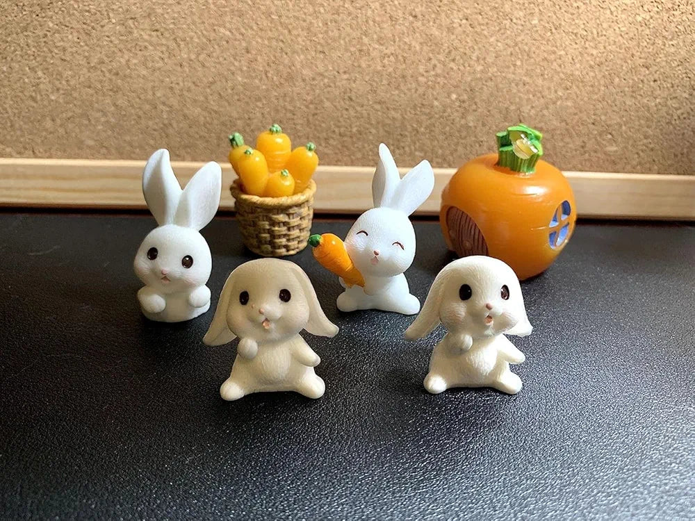 Satyam Kraft 1 Set Resin Rabbit Miniature Figurines