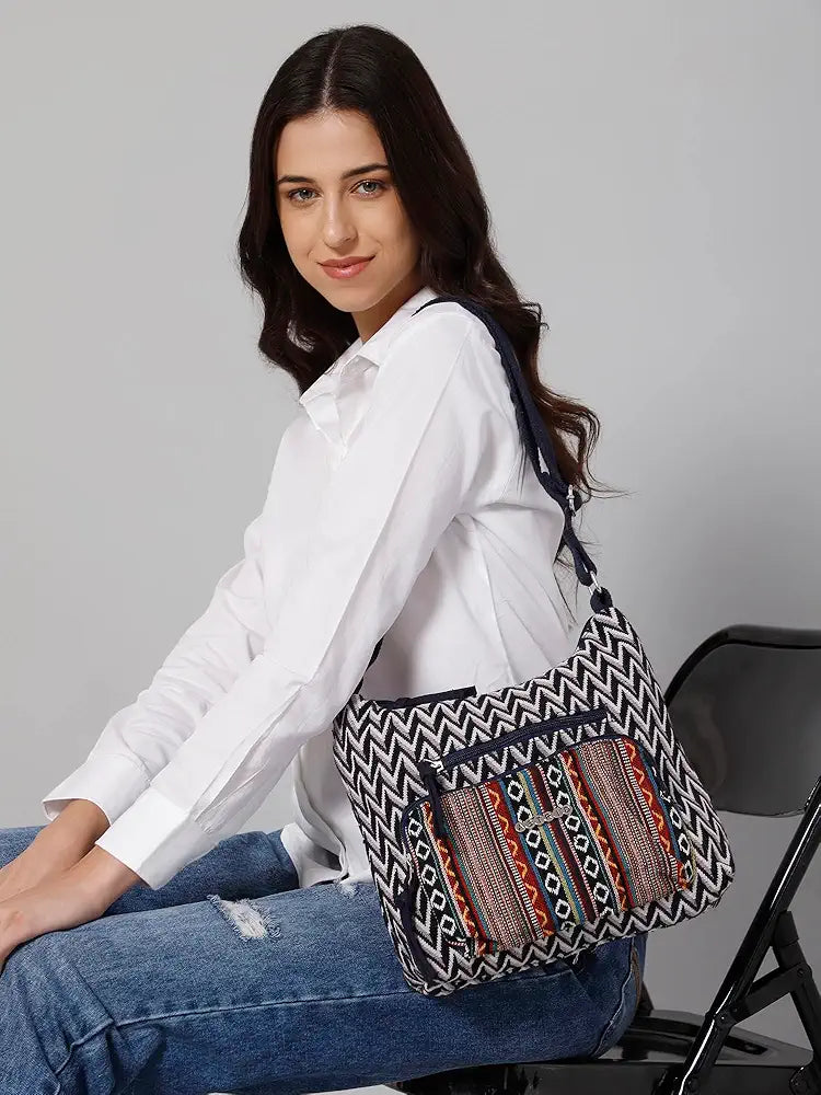 Astrid Multicolor Cotton Sling Bag for Women