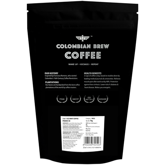 Colombian Brew Mint Café Latte, Instant Coffee Powder Pre-mix (3 in 1) 1kg