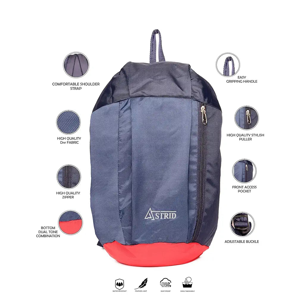 Astrid Canvas Girls Backpack Medium Size Colour Blue